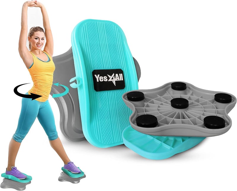 Yes4All Yes4All Ab Twister Board 15 inch XXL Waist Twisting DiscTwisting Stepper for Aerobic Exercise Full Body Toning Workout NoiseFree 2pcs in a Box - Image 1