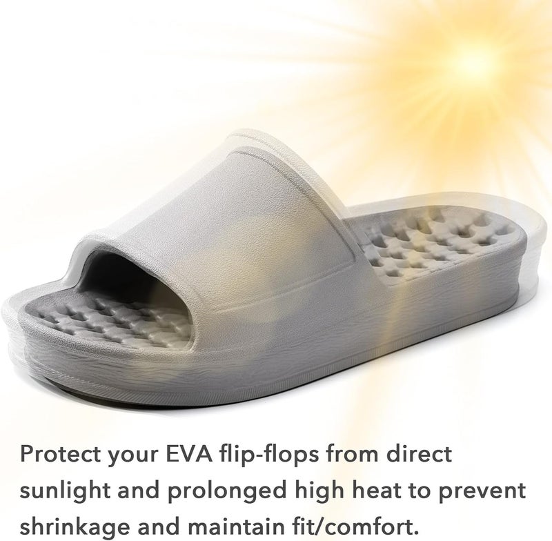 GETOEU Shower Shoes for Women and Men with Drain Holes Massage Slide Sandals Soft Cushioned Anti-Slip Pool Slides Comfort Thick Soled Gym Shower Shoes Quick Drying Bathroom Spa Slippers - Image 5