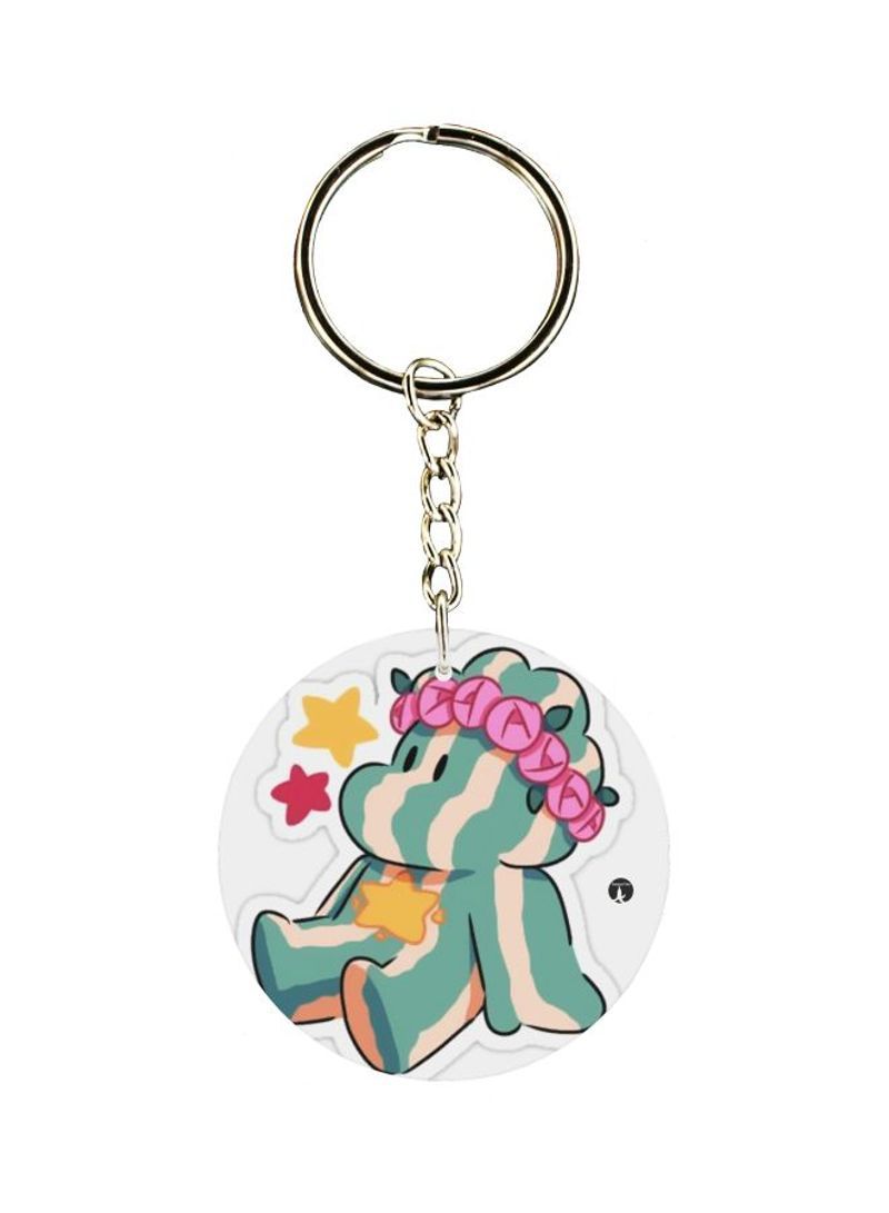 Cartoon Printed Single Sided Keychain