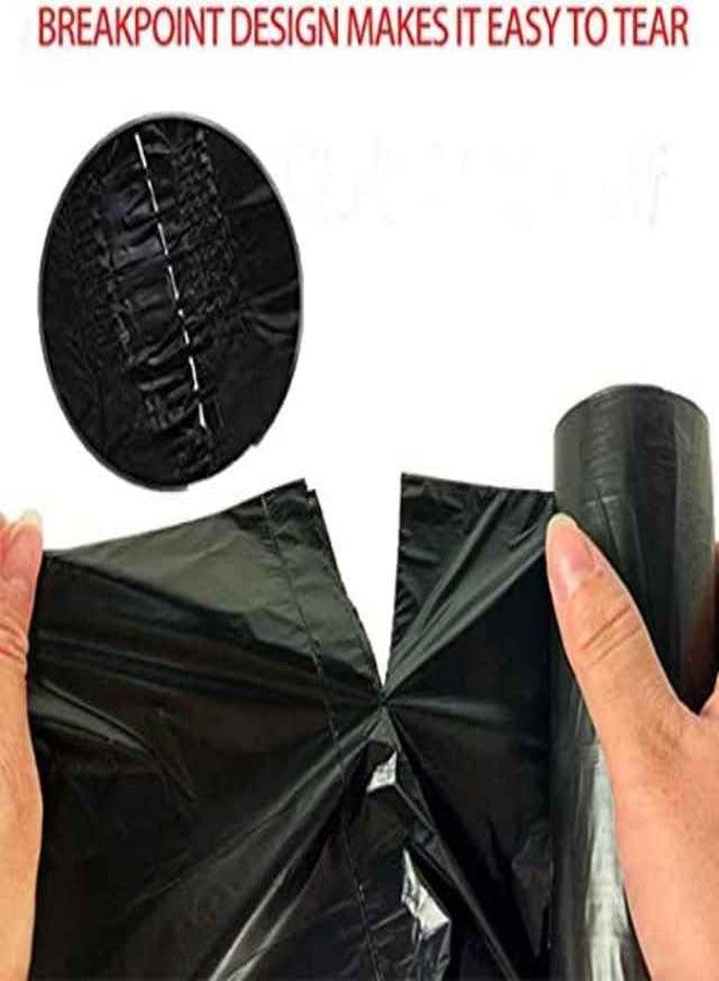 Cleonest Medium Drawstring Garbage Bags | 120 Bags (30 x 4 Rolls) | 45x45 cm | Heavy Duty & Leak-Proof Trash Bags for Kitchen & Home | Black with Red Drawstring - Image 5