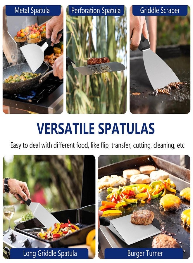 Joyfair 18Pcs Griddle Accessories Kit (with Basting Cover), Joyfair Stainless Steel Flat Top Grilling Spatula Accessory Tools Set with Melting Dome Burger Press, for Outdoor BBQ Teppanyaki Hibachi Cooking - Image 3