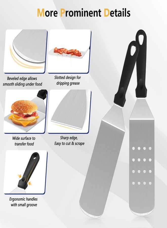 Joyfair 18Pcs Griddle Accessories Kit (with Basting Cover), Joyfair Stainless Steel Flat Top Grilling Spatula Accessory Tools Set with Melting Dome Burger Press, for Outdoor BBQ Teppanyaki Hibachi Cooking - Image 2