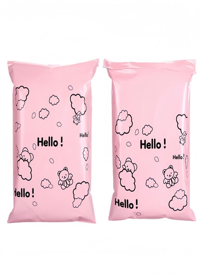 PABCK 50 Pcs Poly Mailers Self Adhesive Shipping Envelope Mailer for Small Business Self Seal Pink Plastic Poly Mailing Bag for Clothes Gifts Packaging 5.9x7.87+1.97 inch - Image 2