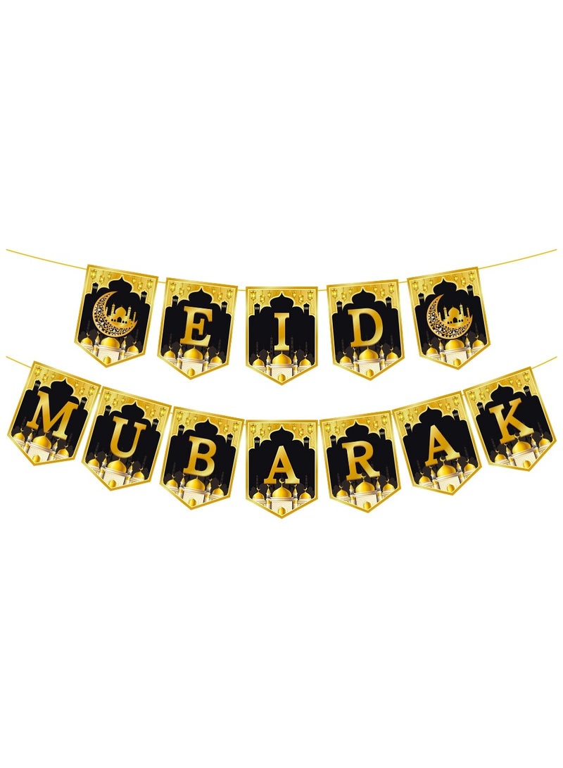 Chocisong Eid Mubarak Banner, Ramadan Party Decoration Supplies for Home & Family Celebrations - Image 3
