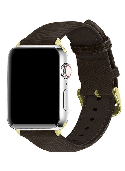 Apple Watch Band 41mm/40mm/38mm Premium Leather Band Buckle Strap Wristband Dark Brown