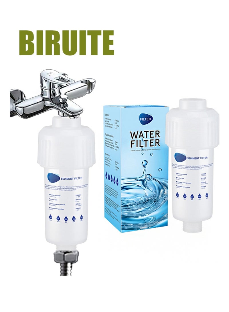 BIRUITE Household Water System Sediment Filter, Water Filter Cartridge, Universal Sediment Filter, Suitable for Laundry, Kitchen, Bathroom, Toilet Water System - Image 1