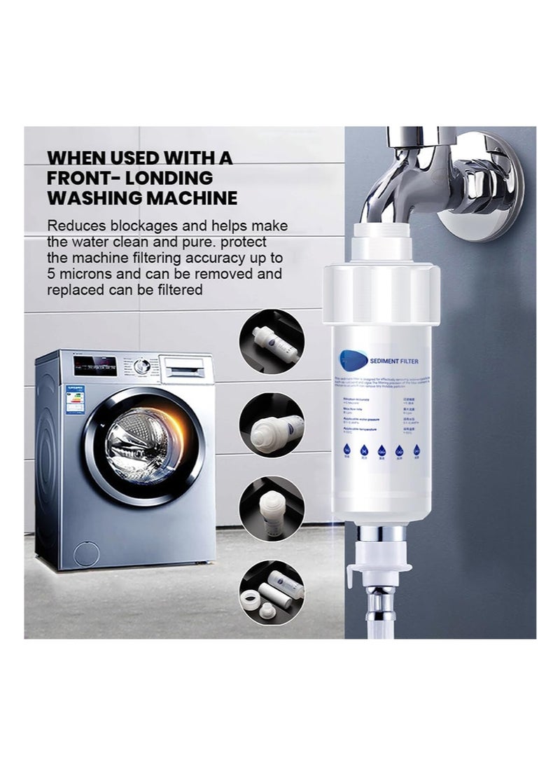 BIRUITE Household Water System Sediment Filter, Water Filter Cartridge, Universal Sediment Filter, Suitable for Laundry, Kitchen, Bathroom, Toilet Water System - Image 3