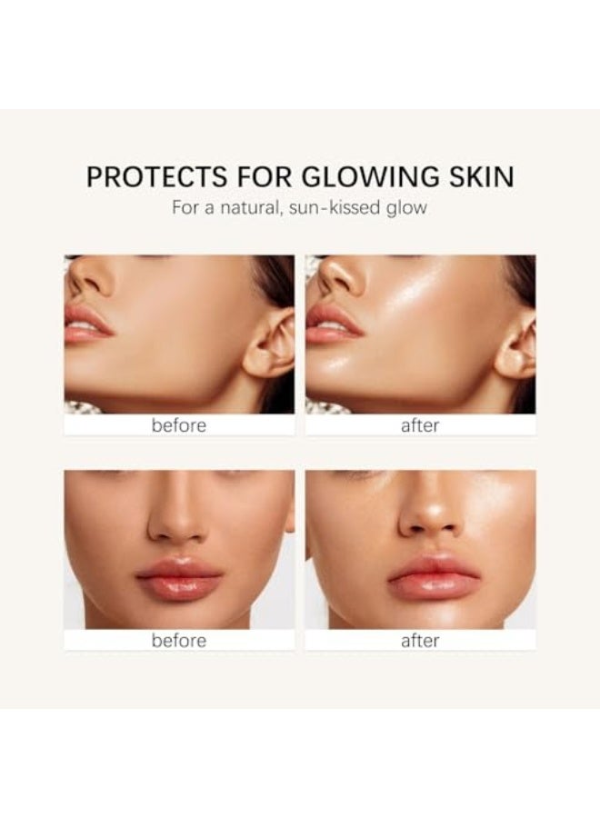 زيت ترطيب للجسم بعامل حماية من الشمس، SPF 30، 40، 50، واقي شمس للجسم بلمعة ذهبية وردية وزيت جوز الهند، مرطب واسع الطيف مقاوم للماء، لمعة خفيفة مناسبة للشاطئ والاستخدام اليومي (SPF40+) - Image 4