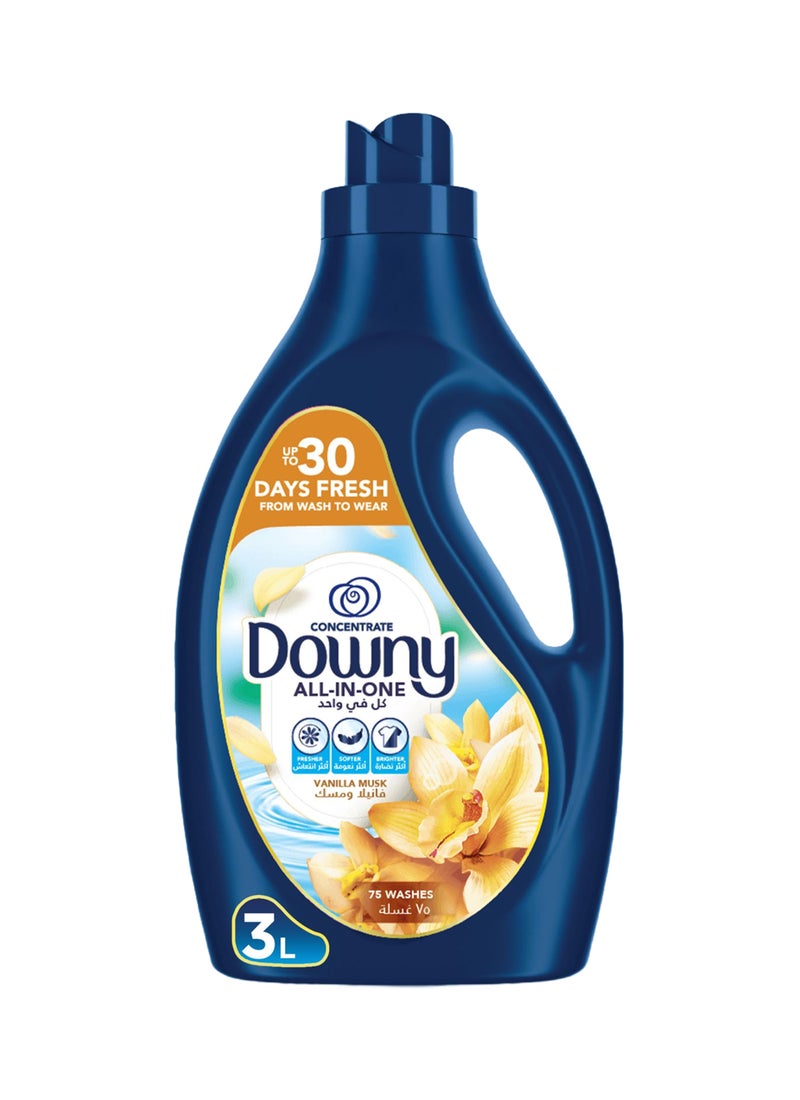 Downy Vanilla And Musk Fabric Softener All-In-One Concentrate 3L - Image 1