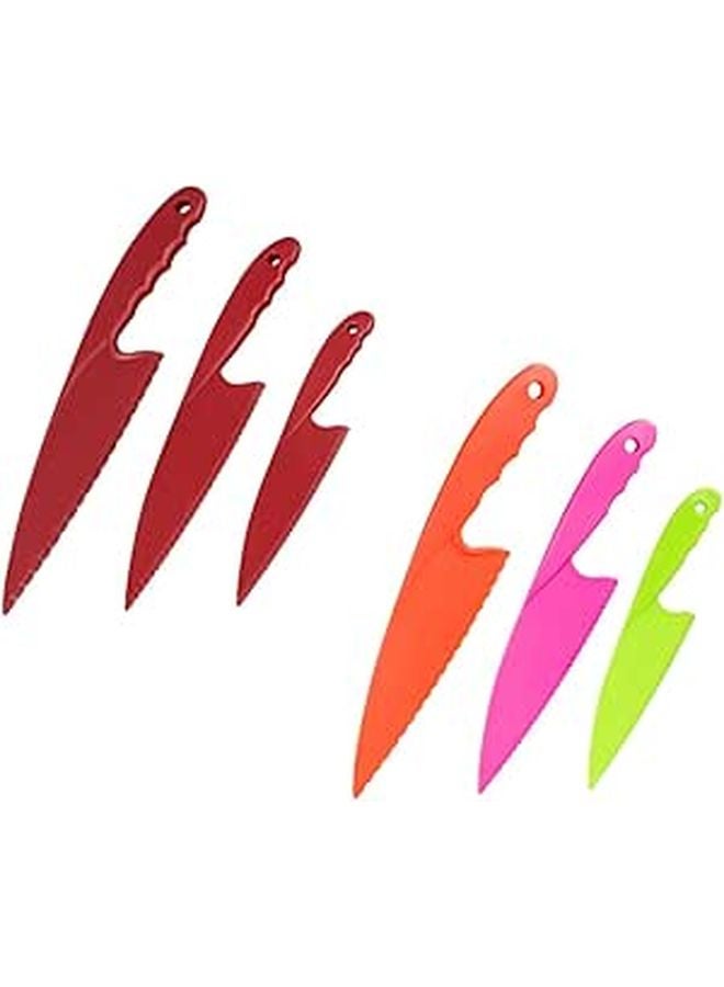 6 Pcs Plastic Fruit Cutters Ergonomic Design Educational Dessert Tools Food Grade Safe - Image 1