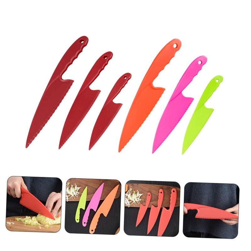 6 Pcs Plastic Fruit Cutters Ergonomic Design Educational Dessert Tools Food Grade Safe - Image 4