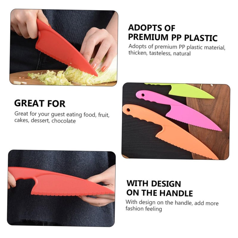 6 Pcs Plastic Fruit Cutters Ergonomic Design Educational Dessert Tools Food Grade Safe - Image 5