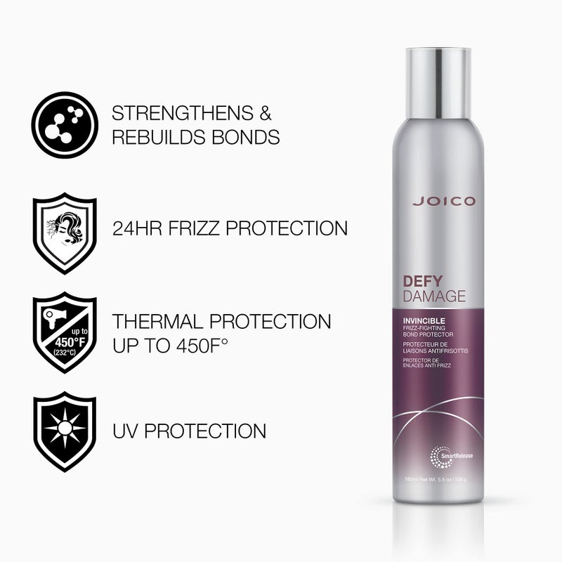 Joico Defy Damage Invincible Frizz-Fighting Bond Protector | Boost Shine & Protect Against Damage | Leave-In Treatment Spray, 5.5-Ounces - Image 3