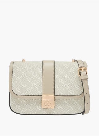 Women Monogram Print Crossbody Bag with Button Closure and Adjustable Strap - pzsku/Z2E9325779E16632352FAZ/45/_/1739286097/af93b54b-3f13-49cf-9fea-ca76536cacdb