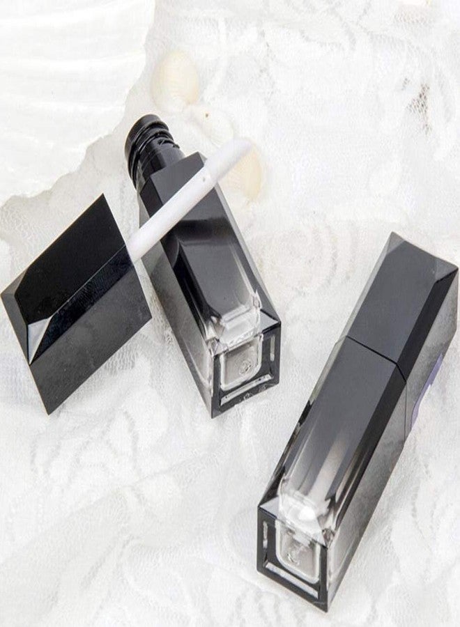 CTKcom 5ML Lip Gloss Tubes: 10pc Gradient Black Lipstick Plastic Square Lip Gloss Tube with Brush - DIY Lipstick Storage for Women Girls - Image 5