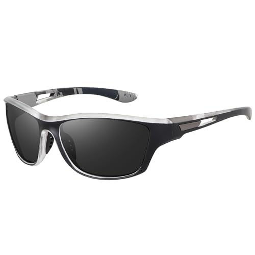 Dervin UV Protected Polarized Sports Sunglasses for Men Driving Cycling Fishing Cricket Sunglasses (Grey) - Image 3