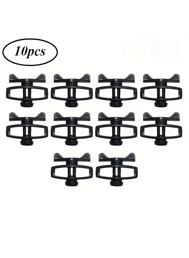 10 قطعة شداد سياج كهربائي أسود أداة شد متينة من البلاستيك لأسلاك المراعي - Image 2