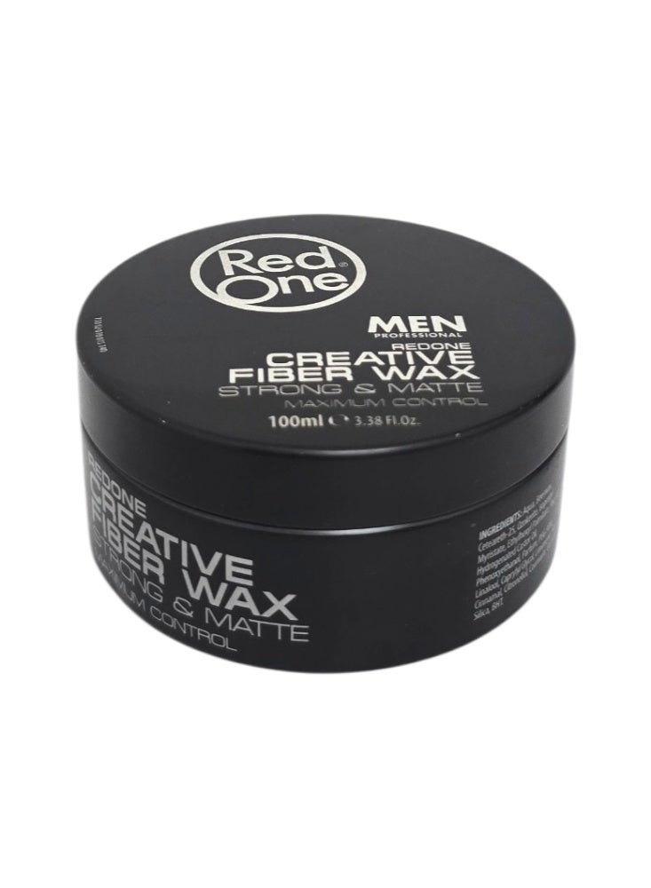 Red One Cre Ative Fiber Wax Strong & Matte For Men 100ml - Image 2