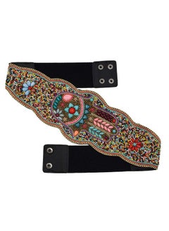 Idealway Bohemian Women Belt Ethnic Strech Beaded Adjustable Waist Belly Chain Body Jewelry  - Image 3
