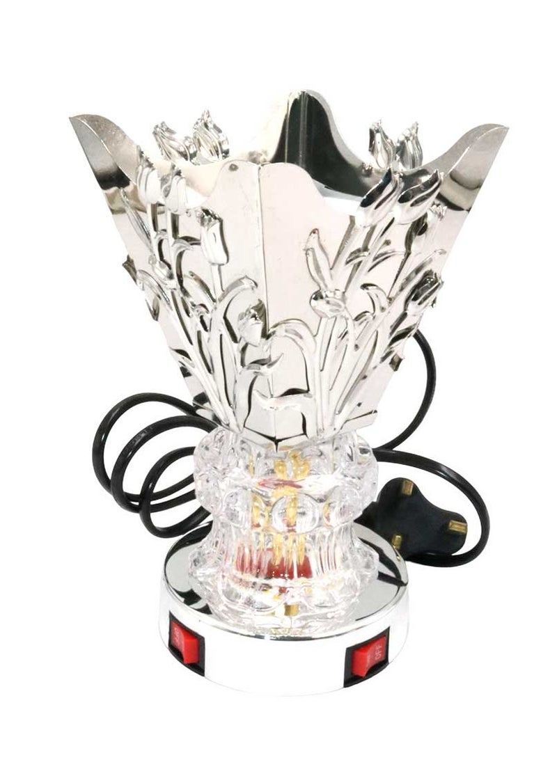 GOOAS Electric Incense Burner - Floral Crystal Base Oud Burner with Dual Switch Control - Stylish Mabkhara for Home, Office & Gift Use - Image 1