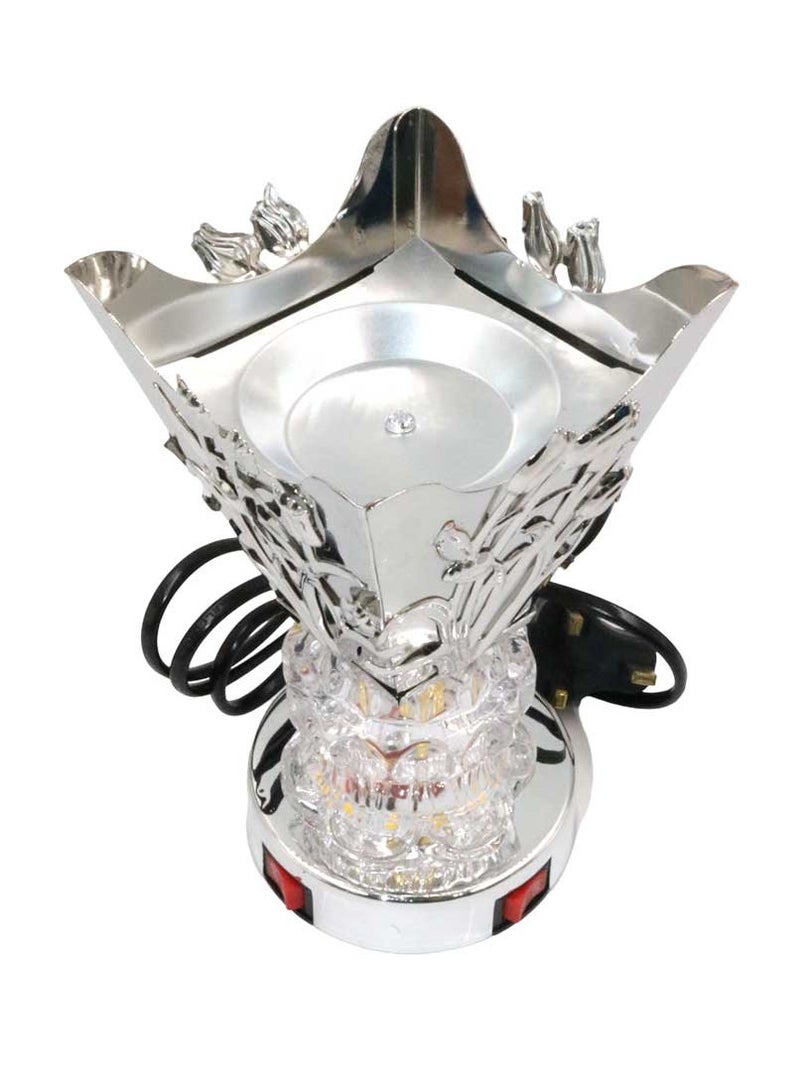 GOOAS Electric Incense Burner - Floral Crystal Base Oud Burner with Dual Switch Control - Stylish Mabkhara for Home, Office & Gift Use - Image 2