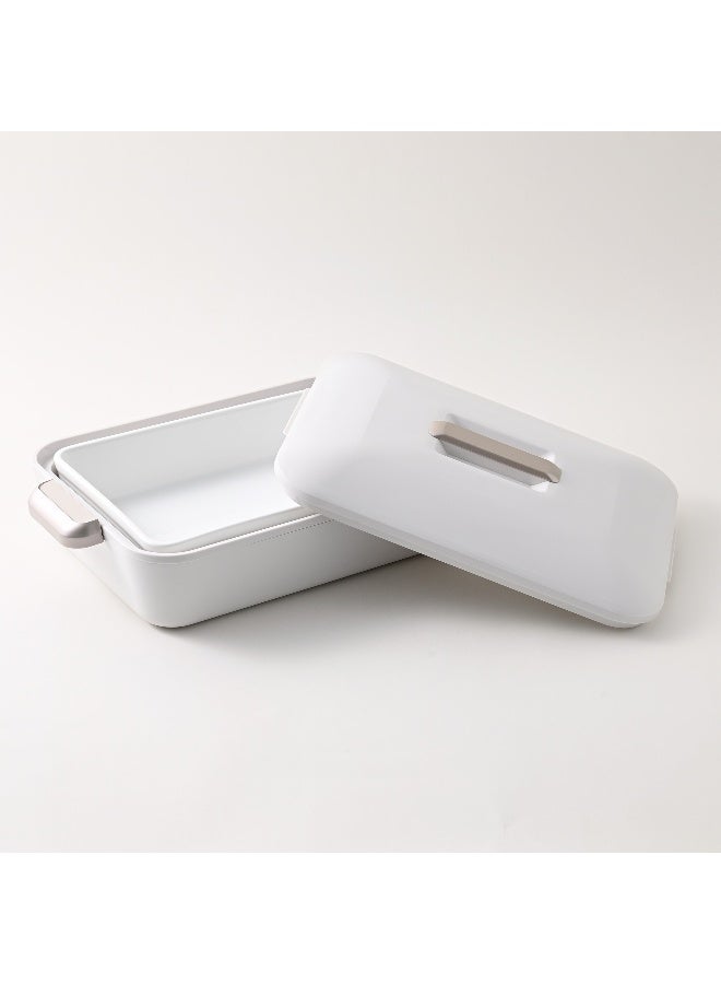 ENJOY RECTANGLE INSULATED FOOD WARMER SERVER COLORADO 2.8L - WHITE / GLD - Image 1