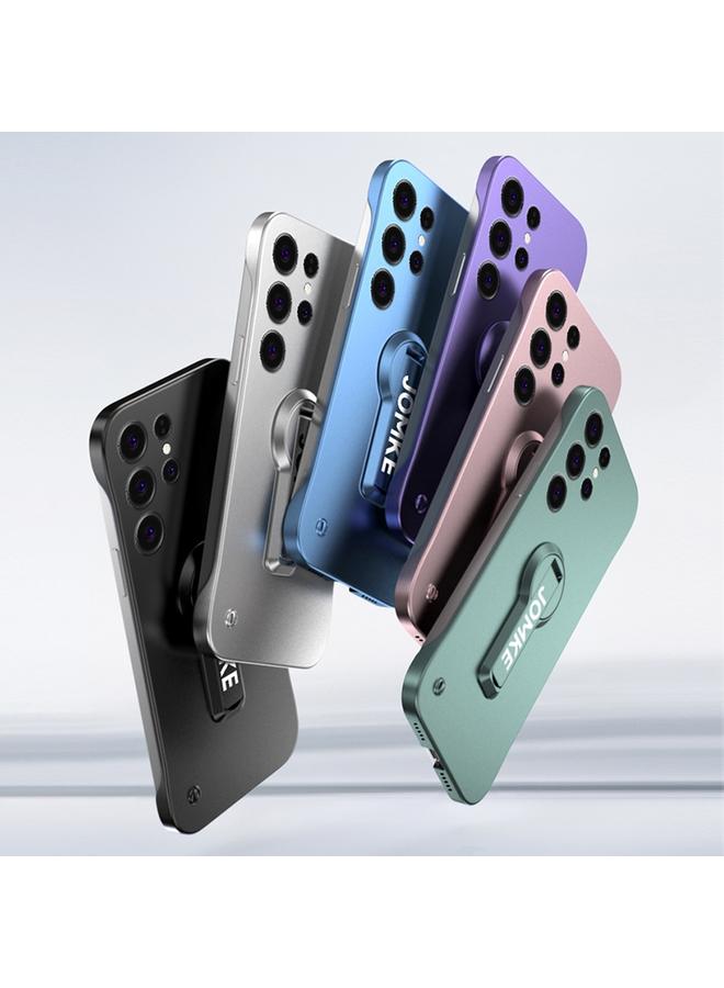 S-TOP Case For Samsung Galaxy S24 Ultra 5G Baking Varnish 360 Rotate Holder No Frame PC Phone Case - Image 2