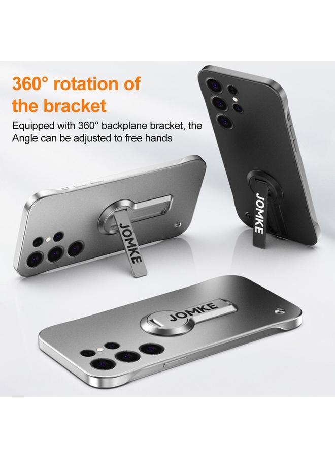 S-TOP Case For Samsung Galaxy S24 Ultra 5G Baking Varnish 360 Rotate Holder No Frame PC Phone Case - Image 3