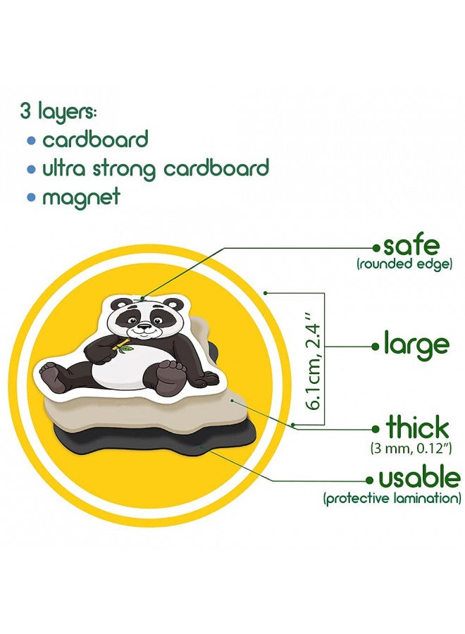 MAGDUM ZOO animal magnets for kids -real LARGE fridge magnets for toddlers- Magnetic EDUcational toys baby 3 year old baby LEARNing magnets for kids- Kid magnets Magnetic THEATRE-jungle animal magnets - Image 3