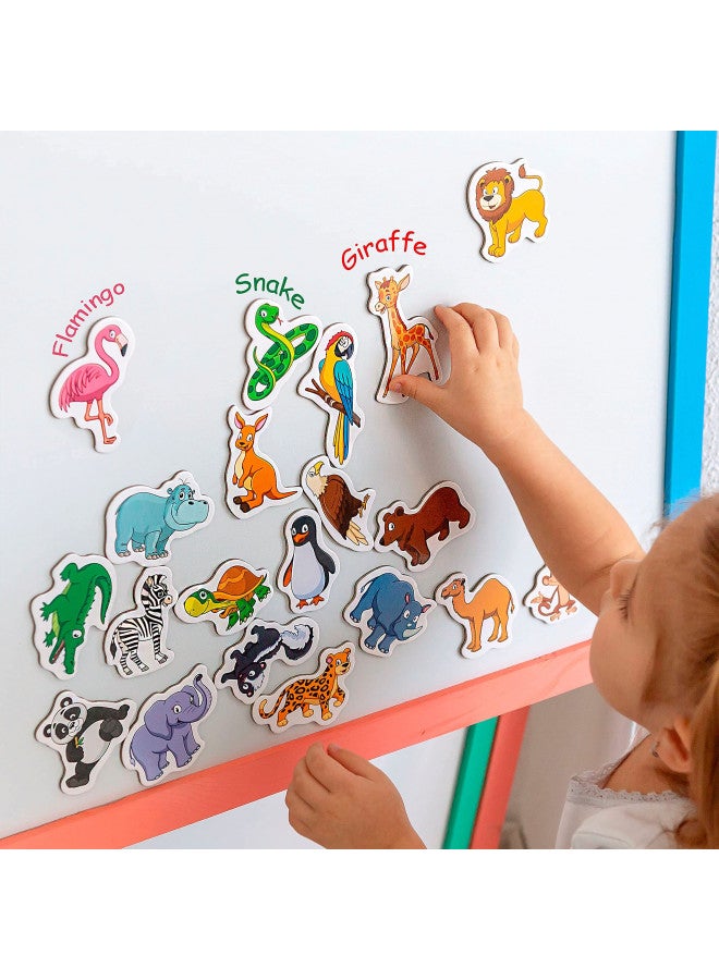 MAGDUM ZOO animal magnets for kids -real LARGE fridge magnets for toddlers- Magnetic EDUcational toys baby 3 year old baby LEARNing magnets for kids- Kid magnets Magnetic THEATRE-jungle animal magnets - Image 4