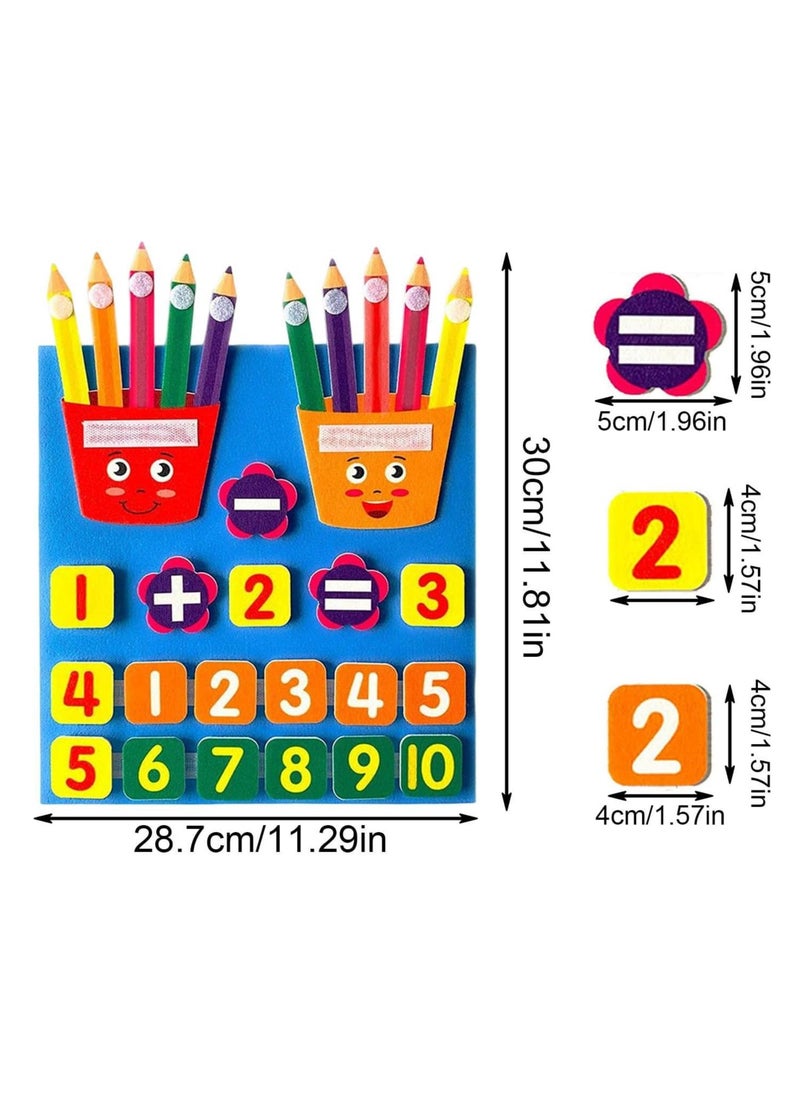 Generic - Educational Toy for Kids, Felt Fingers for Teaching Kids Numbers and Math, Felt Board, Preschool Toys, Addition and Subtraction Math Teaching Activity - Image 1