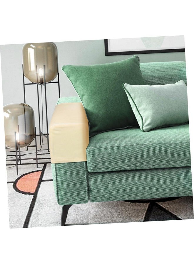 BESPORTBLE BESPORTBLE 2pcs Stretch Fabric Sofa Armrest Covers Armchair Arm Covers Anti-Stain Washable Furniture Protector (Beige) - Image 2