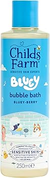 Childs Farm Kids Bluey Bubble Bath BlueyBerry Gently Cleanses Soothes Suitable for Dry Sensitive Skin 250ml - Image 1