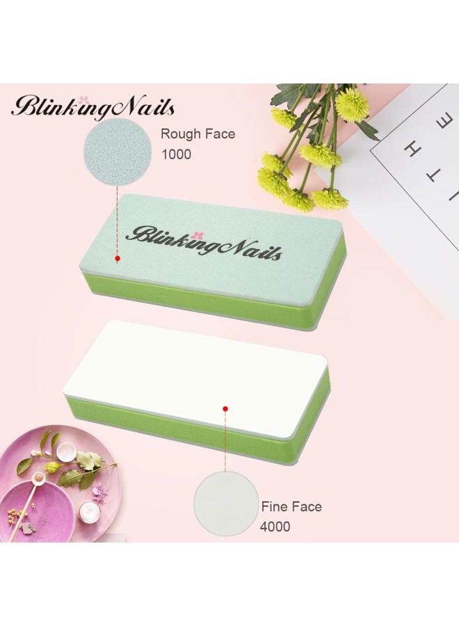 Blinkingnails Nail Buffer File With Double Sides Professional Polishing Block 1000/4000 Grit Shiner Manicure Art Tools For Natural Nails Pack Of 12Pcs - Image 2