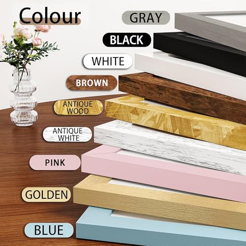 Picrit 8.5x11 Picture Frame Set of 12, Display 6x8 with Mat or 8.5 x 11 without Mat, Photo Frames for Wall Mounting or Table Top Display, Black - Image 5