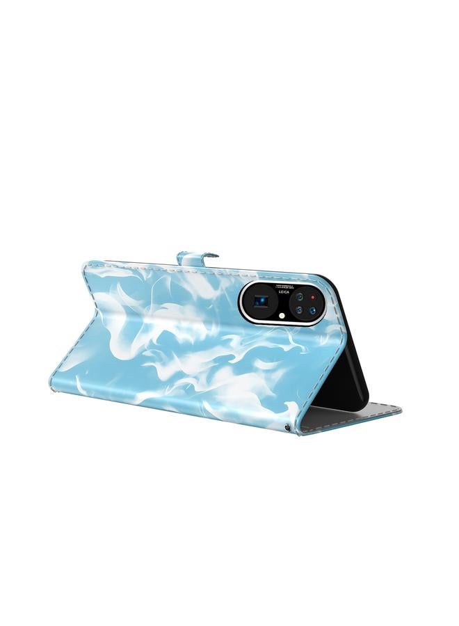 S-TOP Case For Huawei P50 Cloud Fog Pattern Horizontal Flip Leather Case with Holder & Card Slot & Wallet - Image 3