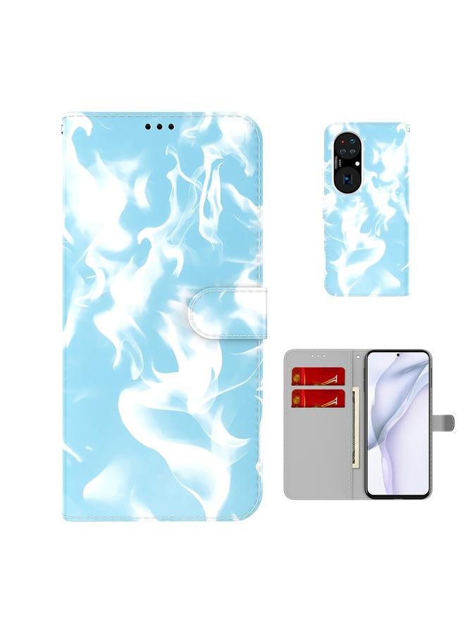 S-TOP Case For Huawei P50 Cloud Fog Pattern Horizontal Flip Leather Case with Holder & Card Slot & Wallet - Image 1