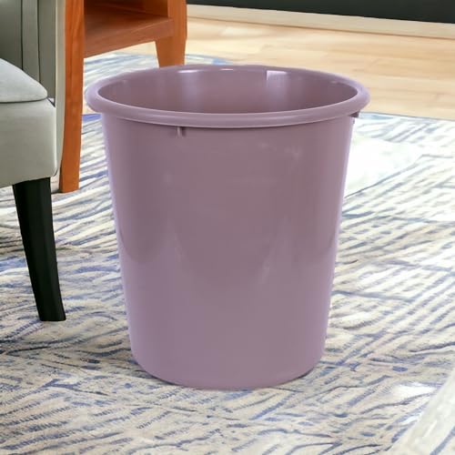 Kuber Industries (Set of 2) Plastic Open Top Dustbin Without Lid - Food Waste Bin for Kitchen | Home | Office | Bathroom | Washroom - Garbage Can for Dry and Wet Waste (10 LTR Capacity) (Brown-Beige) - Image 2