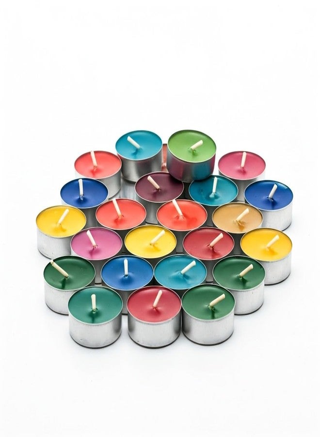 Bindian Unscented Tealight Candles, 100% Paraffin Wax, Smokeless, 1-1.5 Hour Burn Time, Dripless, for Home Decor, Offices & Other (Pack of 100 Multicolor) - Image 4