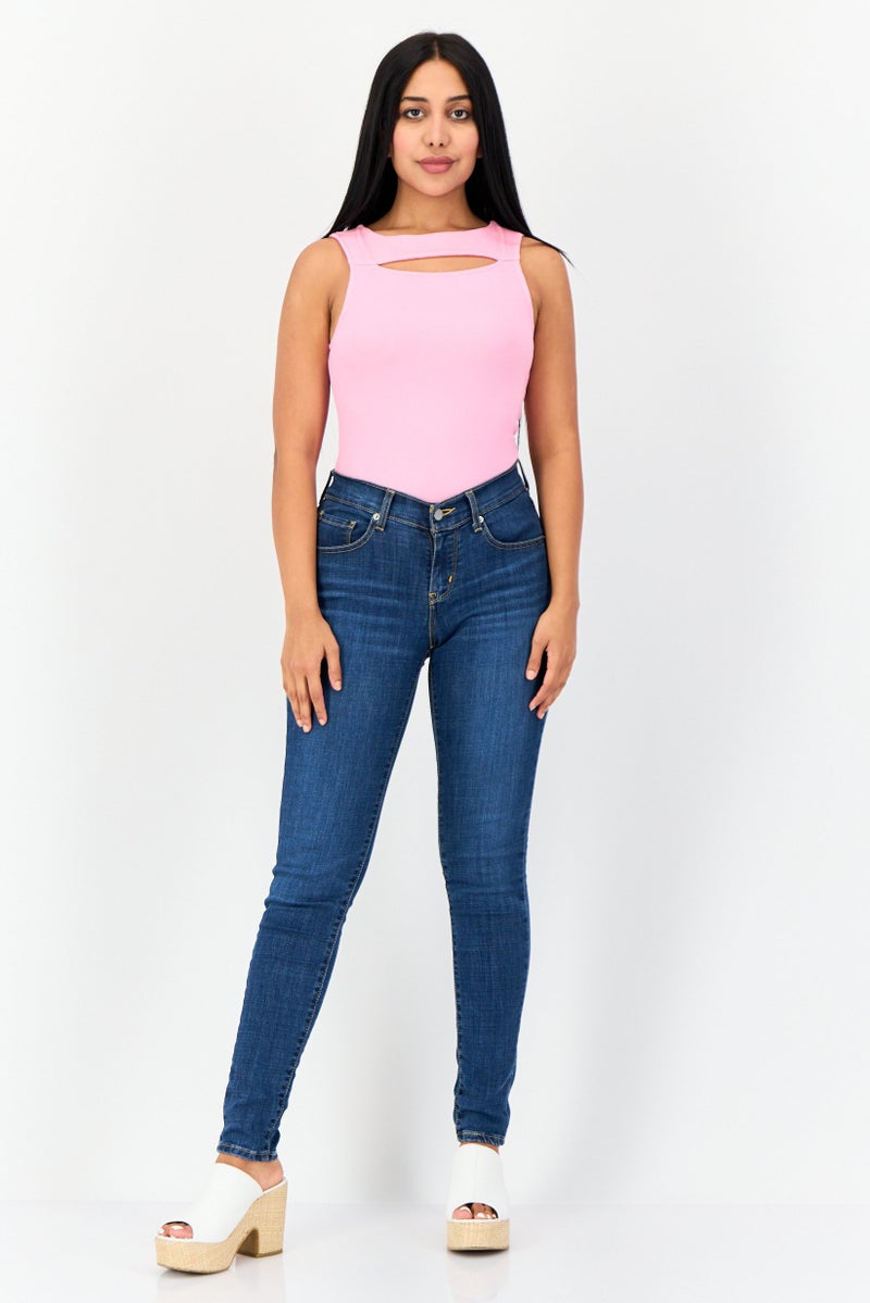 SALSA Women Ribbed Sleeveless Bodysuit, Pink - Image 2