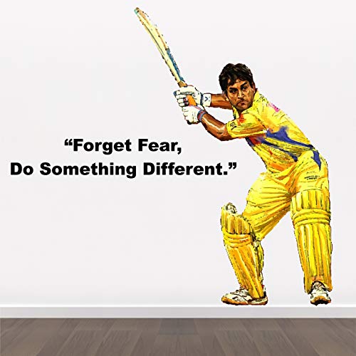 StickMe 'M S Dhoni - Cricket - Office - Sports - Inspirational - Motivational - Quotes - Wall Sticker ' -SM460 (Multi Colour, Vinyl - 110cm X 100 cm) - Image 2