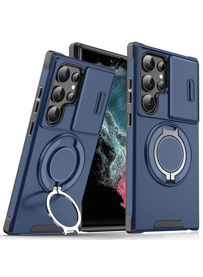 اس-توب جراب لهاتف Samsung Galaxy S22 Ultra 5G مع حامل حلقي منزلق للكاميرا - Image 1