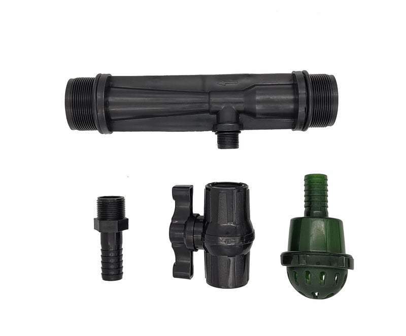 APPSTER Threaded 5 INCH Venturi Set Farming Water Tube Fertilizer Injectors Device, 3/4'' inch (Length : 5" Inch) for Agriculture Irrigation System, Chemical Injection - Image 1