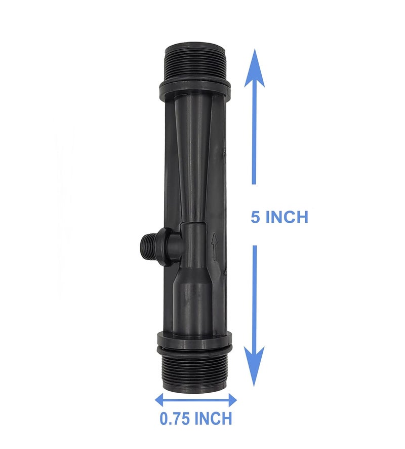 APPSTER Threaded 5 INCH Venturi Set Farming Water Tube Fertilizer Injectors Device, 3/4'' inch (Length : 5" Inch) for Agriculture Irrigation System, Chemical Injection - Image 2