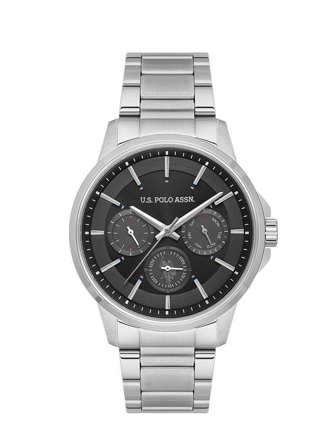 U.S. Polo Assn. Crossing Men's 44mm Watch with Blue Dial, Silver-tone Markers & Stainless Steel Bracelet - USPA1000B-02  - Image 1