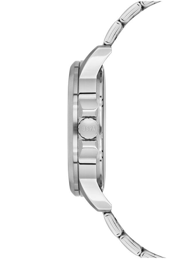 U.S. Polo Assn. Crossing Men's 44mm Watch with Blue Dial, Silver-tone Markers & Stainless Steel Bracelet - USPA1000B-02  - Image 2
