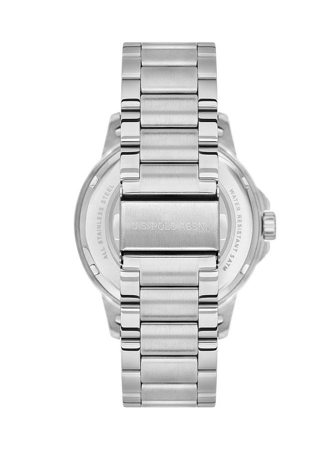 U.S. Polo Assn. Crossing Men's 44mm Watch with Blue Dial, Silver-tone Markers & Stainless Steel Bracelet - USPA1000B-02  - Image 3