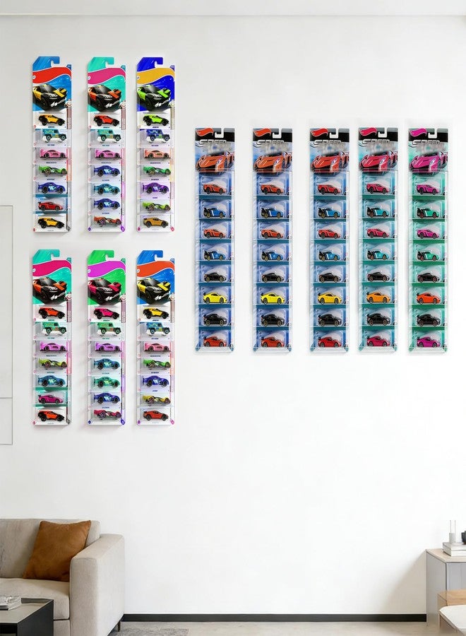 Hlimior 60 Pack Clear Display Case for Packaged Model Cars,Model Car Display Cases Wall Mount-Holds up to 600 Cars,Toy Car Storage Organizer Compatible with Hot Wheels,Clear Model Car Display Case - Image 5