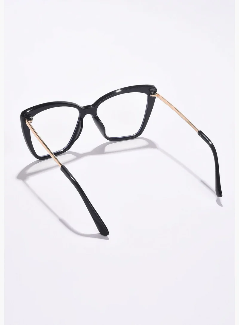 Haute Sauce Women Clear Lens Gold-Toned Butterfly Sunglasses