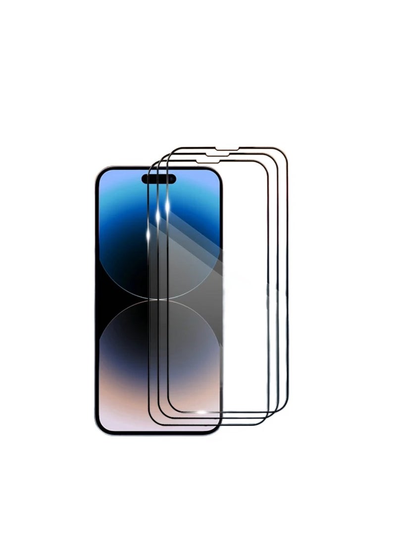 DIGI CORE iPhone Full Coverage Set iPhone 14 Pro Screen Protector 3 Pack 6.1 Inch 2.5D Curved Edges With iPhone 14 Pro Camera Lens And Anti-Scratch iPhone Back PVC Clear Sheet (iPhone 14 Pro,Space Black) - Image 3